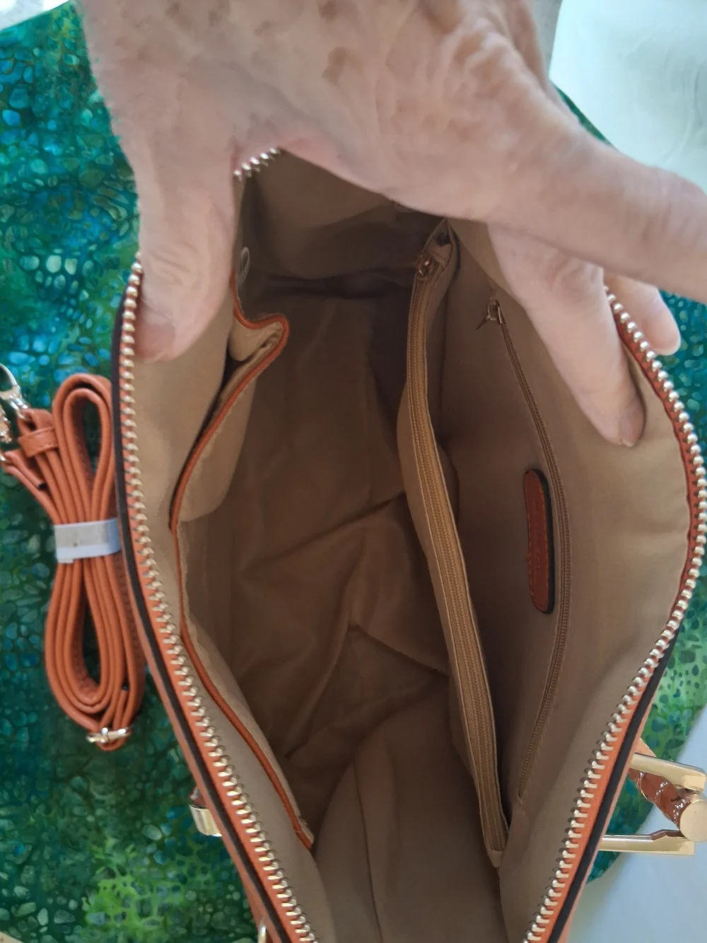 Women’s Structured Satchel Handbag - Tan